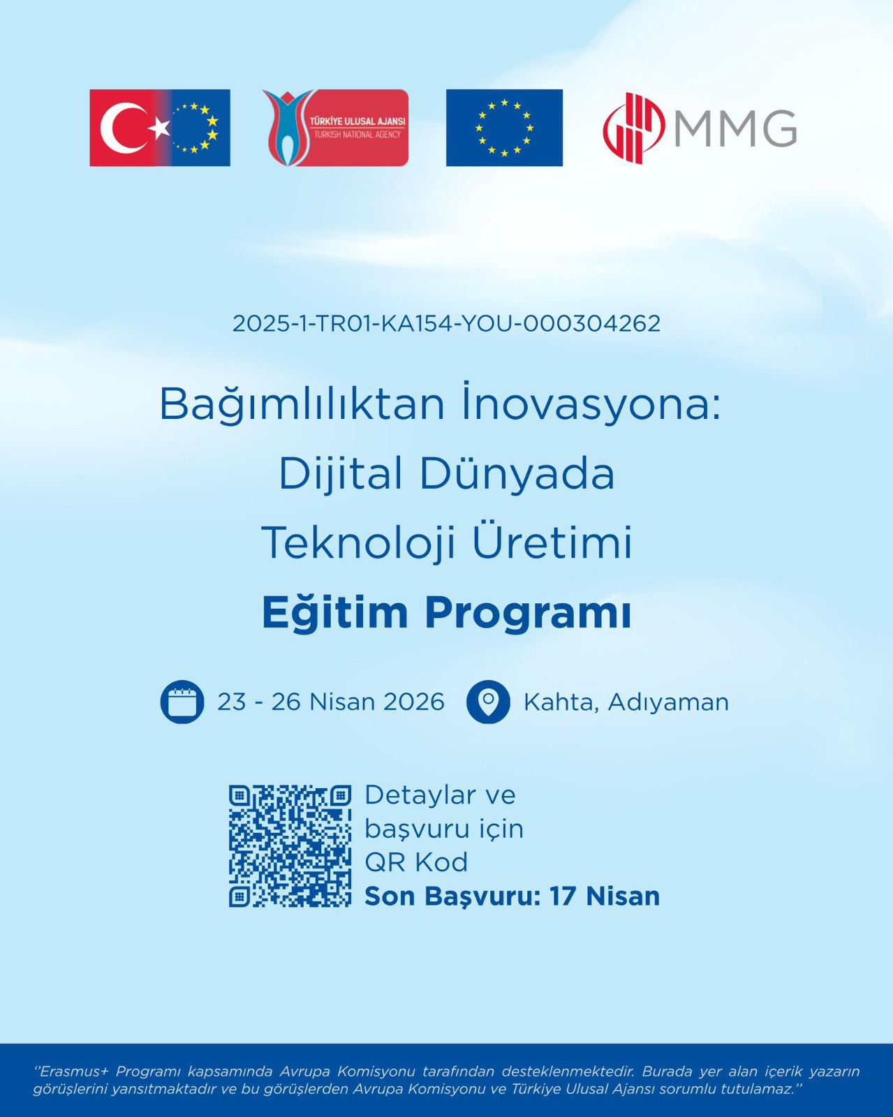 Adıyaman’da Gençlere Yönelik Dijital Üretim ve İnovasyon Eğitimi Başlıyor
